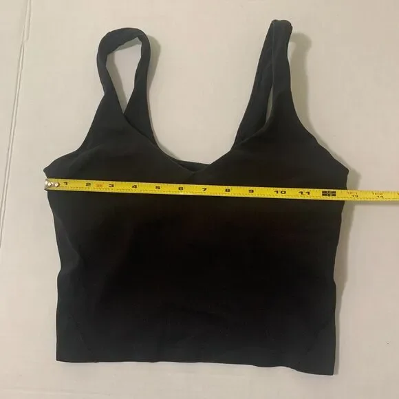 Lululemon Align Black Tank Top Size 6 Buttery Soft Built-In Bra Activewear Yoga - Picture 5 of 5